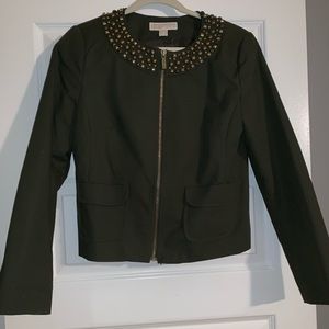 NWOT Michael Kors Army Olive Green Zip Down
